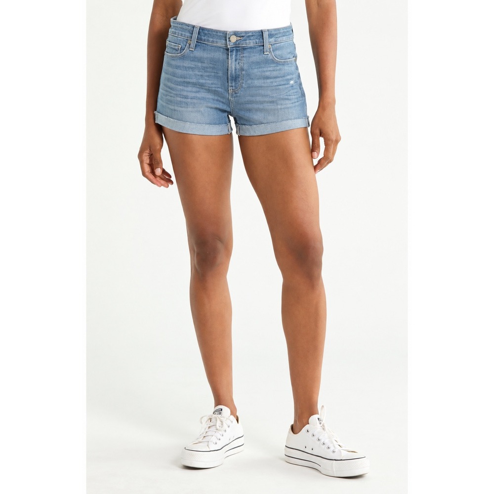 PAIGE Jimmy Jimmy Short Light Wash Cuffed Denim Soft Shorts Size 30 NWOT! $179